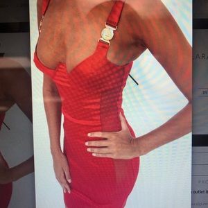 meshki satin red dress